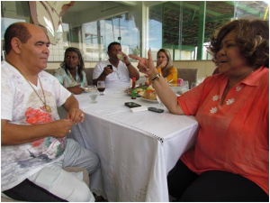 Durante conversa com Astro de Ogum, presidente da Câmara Municipal, Alcione expressou a sua preocupação com a segurança no Maranhão.